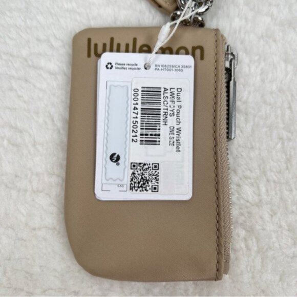 RARE! NWT Lululemon Dual Pouch Wristlet *Unisex - Allspice/Trench - Picture 7 of 11